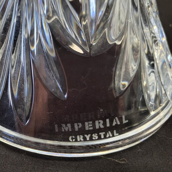 VINTAGE 24% LEAD CRYSTAL TEA LIGHT LAMP - Picture 2 of 14